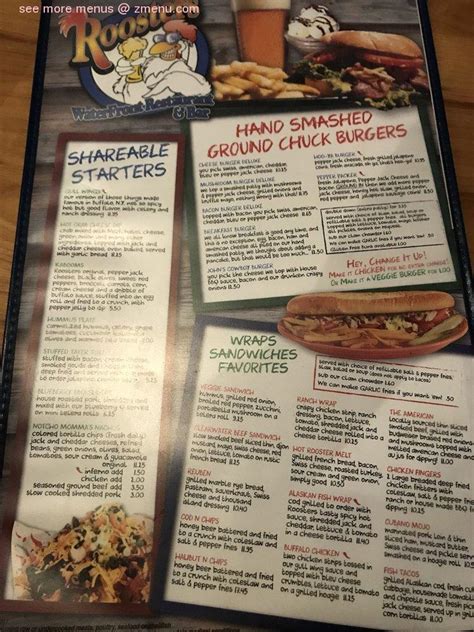 roosters clarkston|roosters landing menu.